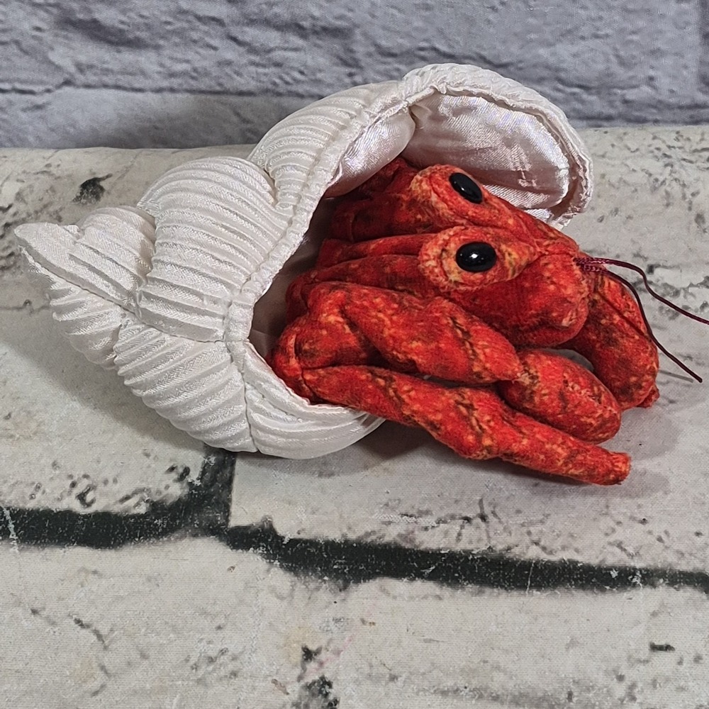 Folkmanis Mini Hermit Crab Plush Hand Puppet Sea Life Theater Pretend Play - Picture 2 of 5